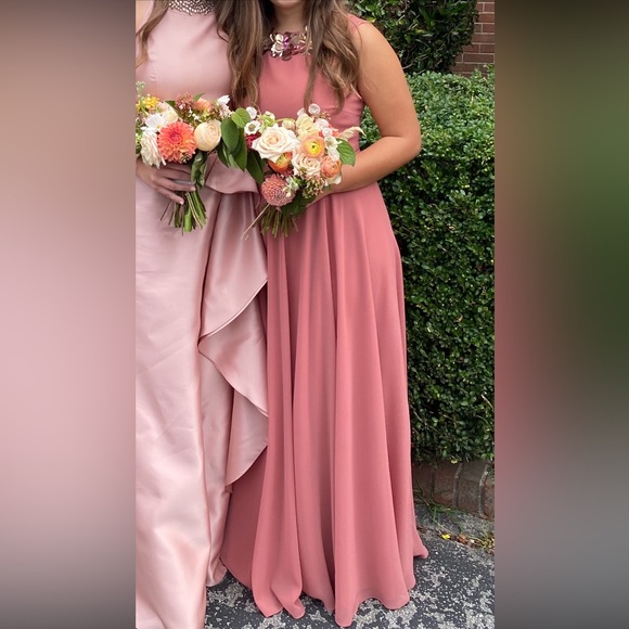 Rusty Pink Dress | Sequin Neckline - Picture 7 of 7